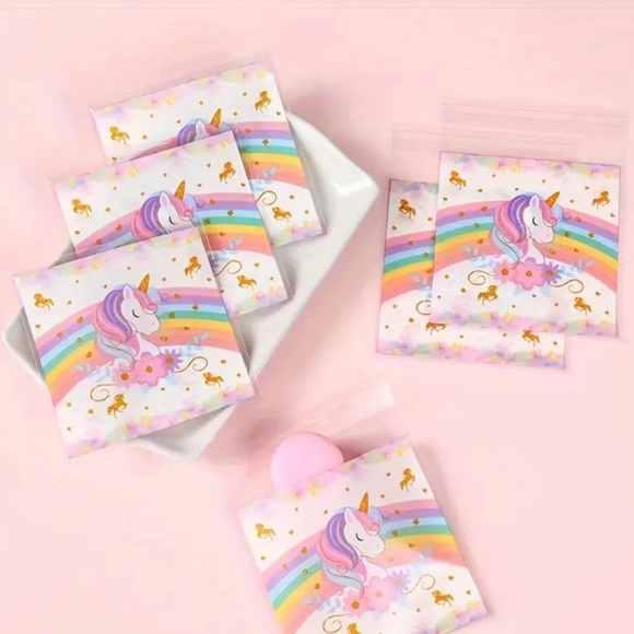 25 Unicorn Cellophane Bags - Picture 1 of 5